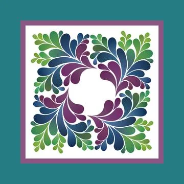Decorative Floral Swirl Frame Vector Illustration Stock Illustration