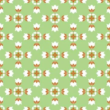 Decorative floral vector seamless pattern design Stock Illustration