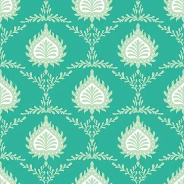 Decorative floral vector seamless pattern design Stock Illustration
