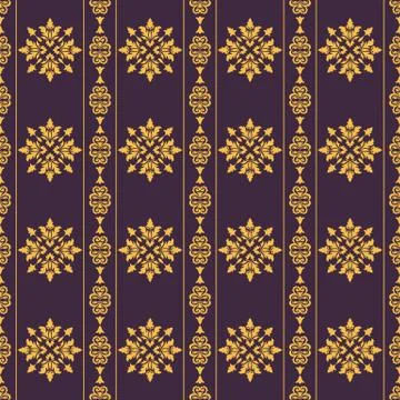 Decorative floral vector seamless pattern design Stock Illustration