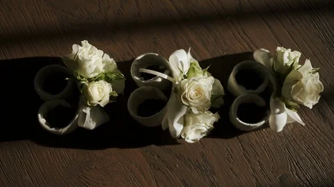 Decorative Flower Decorations For The Wedding. Stock-Footage 111222873