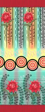 Decorative flower design with abstract background Stock Illustration