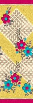 Decorative flower design with digital background Stock Illustration