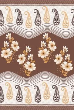 Decorative flower design with digital background Stock Illustration