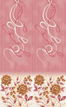Decorative flower design with digital background Stock Illustration