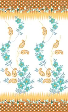 Decorative flower design with white background Stock Illustration