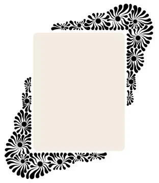 Decorative flower frame Stock Illustration