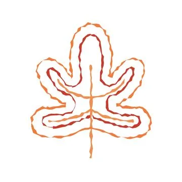Decorative flower outline pattern. Vector Stock Illustration