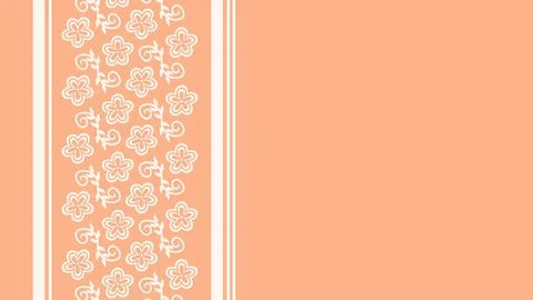 Decorative flower pattern on pink background Stock Illustration