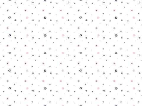 Decorative flower as seamless pattern isolated on white background ep12 イラスト素材