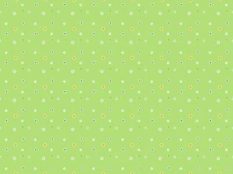 Decorative flower as seamless pattern isolated on green background ep14 Stock Illustration