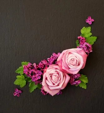 Decorative flowers composition Stock Photos