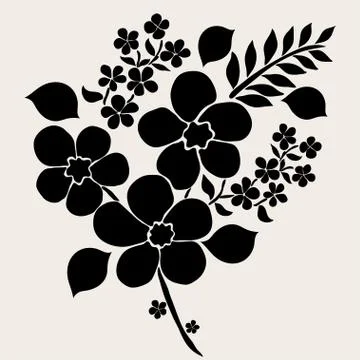 Decorative flowers. design element. wedding invitations, cards, banners Stock Illustration
