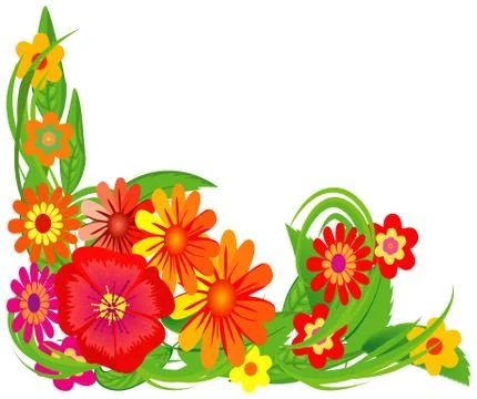 Decorative flowers. Stock Illustration