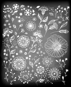 Decorative flowers Stock Illustration