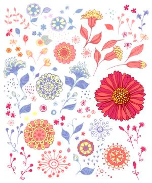 Decorative flowers Stock-Illustration