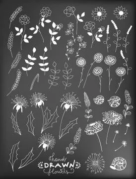 Decorative flowers Stock Illustration