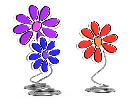 Decorative flowers Illustrazione stock