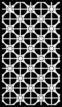 Decorative flowers vector CNC Laser Cut Panel Stock Illustration