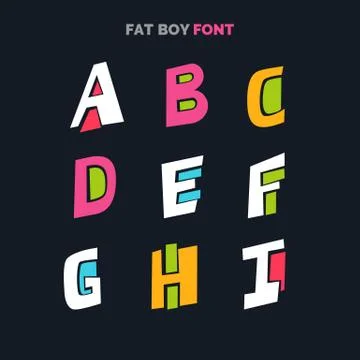 Decorative font in a bold comic style, for titles and labels. Stock Illustration