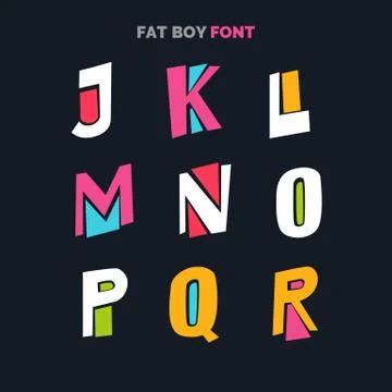 Decorative font in a bold comic style, for titles and labels. Stock Illustration