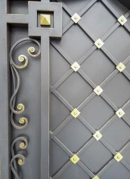 Decorative forged elements for processing modern metal gates 写真素材