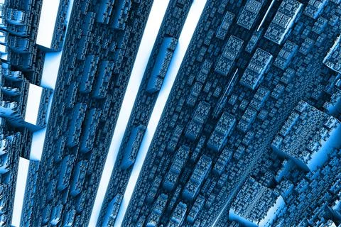 Decorative fractal 3d design, background pattern for modern wallpaper, techno Stock Illustration