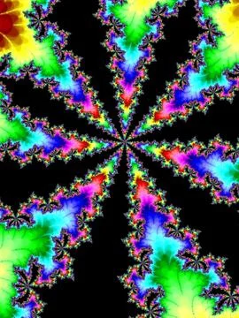 Decorative fractal background in a bright colors Stock Illustration