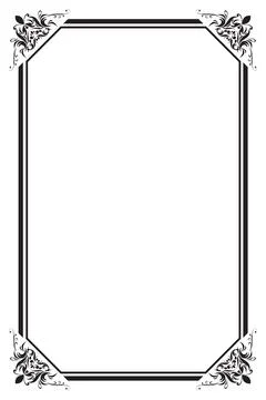 Decorative frame and borders, Black frame, Thai pattern, Vector illustration. Stock Illustration