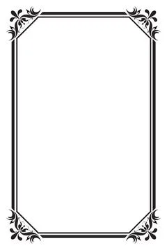 Decorative frame and borders, Black frame, Thai pattern, Vector illustration. Stock Illustration