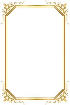 Decorative frame and borders, Black frame, Thai pattern, Vector illustration. Stock Illustration