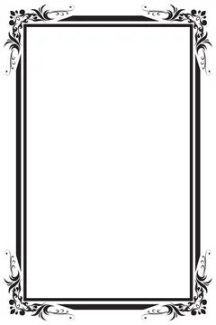 Decorative frame and borders, Black frame, Thai pattern, Vector illustration. Stock Illustration