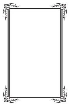 Decorative frame and borders, Black frame, Thai pattern, Vector illustration. Stock Illustration