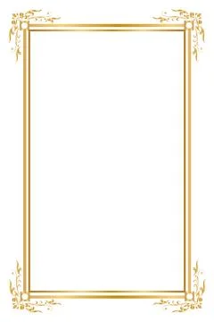 Decorative frame and borders, Black frame, Thai pattern, Vector illustration. 스톡 일러스트