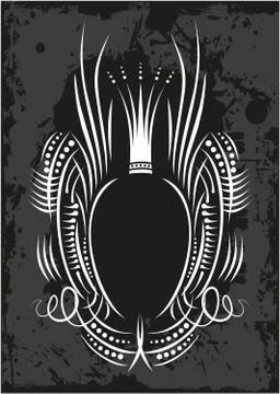 Decorative frame with crown Stock Illustration