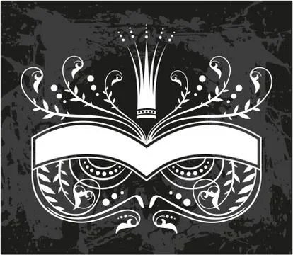 Decorative frame with crown Stock Illustration