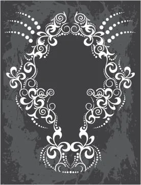 Decorative frame with crown Stock Illustration