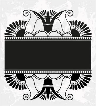 Decorative frame with crown Stock Illustration