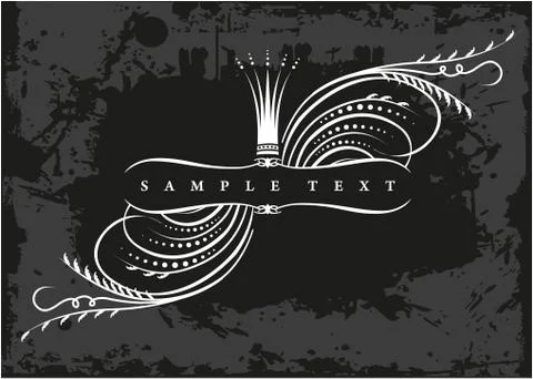 Decorative frame with crown Stock Illustration