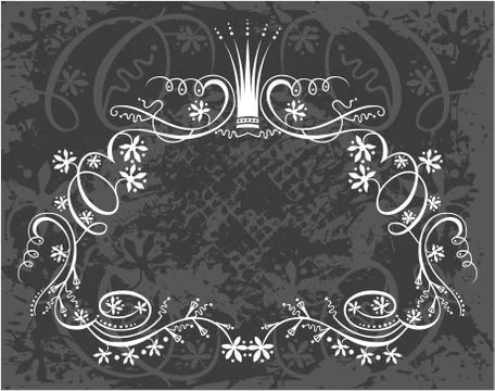 Decorative frame with crown Stock Illustration