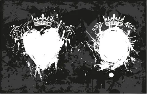 Decorative frame with crown Stock Illustration