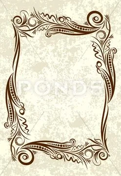 Decorative frame for design Stock Illustration