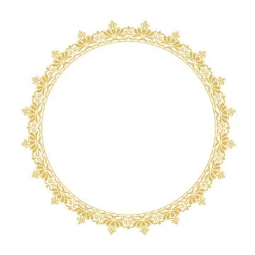 Decorative frame. Elegant vector element for design in Eastern style, place f Illustrazione stock