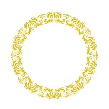 Decorative frame. Elegant vector element for design in Eastern style, place f Stock Illustration