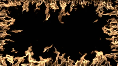 Decorative Frame of Fire. Video stock 144889429