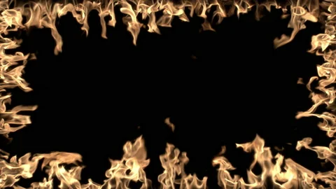 Decorative Frame of Fire. Stock Footage 145375492