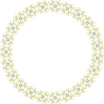 Decorative frame with floral pattern. Elegant element for design in Eastern.. Stock Illustration