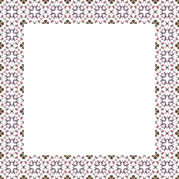 Decorative frame with floral pattern. Elegant element for design in Eastern.. Illustrazione stock