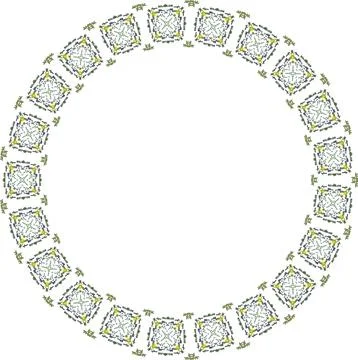 Decorative frame with floral pattern. Elegant element for design in Eastern.. Illustrazione stock