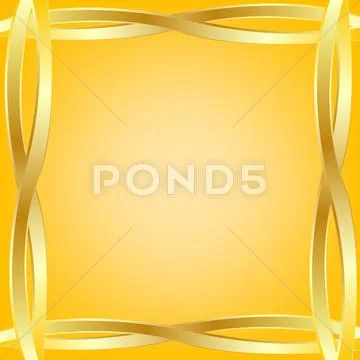 Decorative frame of the golden colour Stock Illustration